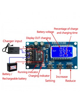 XY-L10A NC Charging Module Battery Charger Control Module 10A DC 6-60 V  Control Load Overload Switch