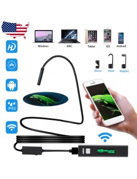 1M 8LED WiFi Borescope Endoscope Snake Inspection Camera for iPhone Android iOS